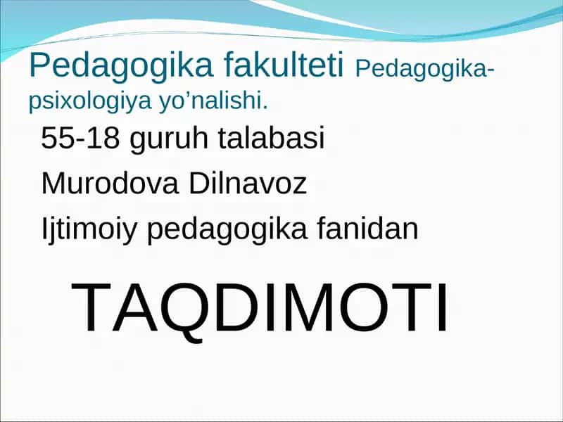 Oila ijtimoiy pedagogik jarayon
