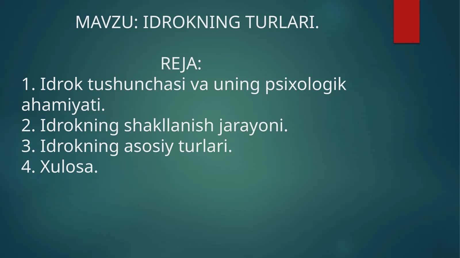 IDROKNING TURLARI