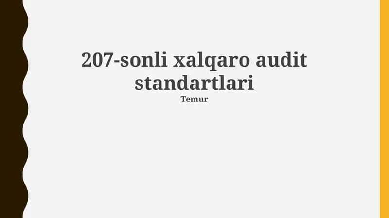 Xalqaro audit standartlari 207