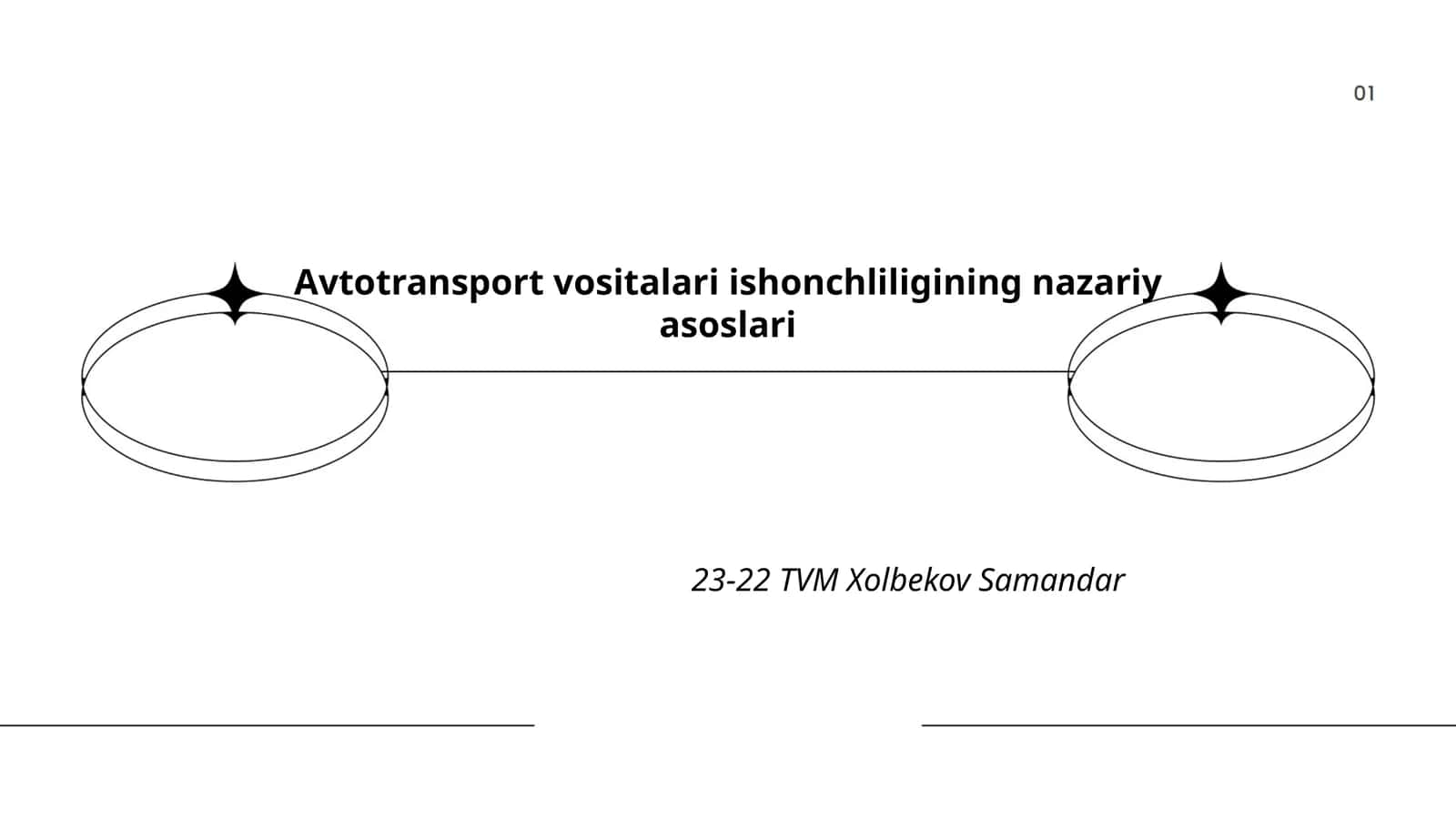 Avtotransport vositalari ishonchliligining nazariy asoslari