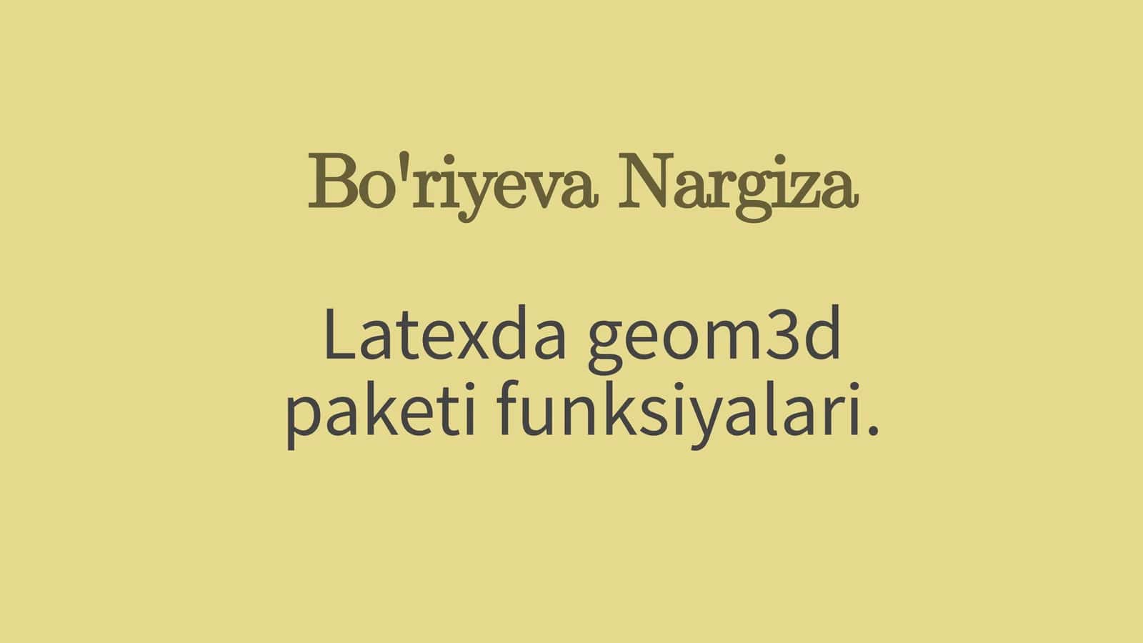geom3d paketi