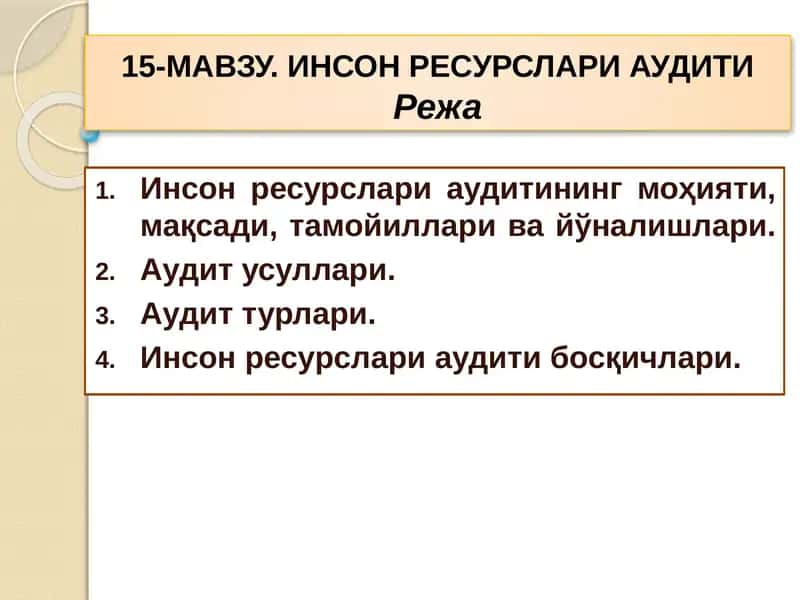 Инсон ресурслари аудити