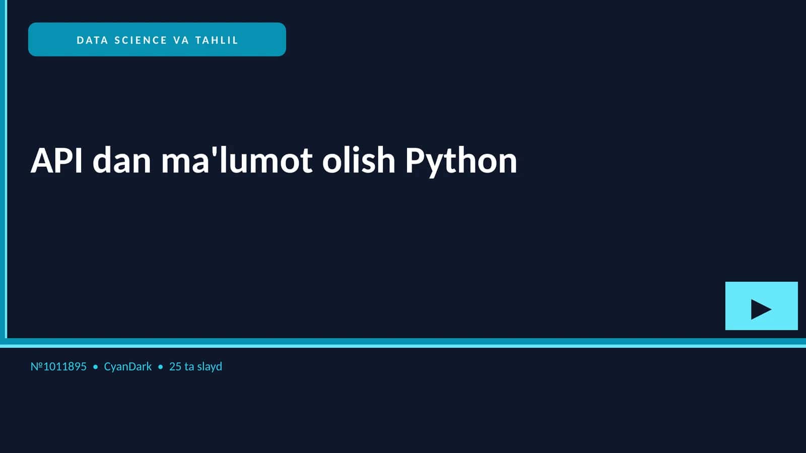 API dan ma'lumot olish Python