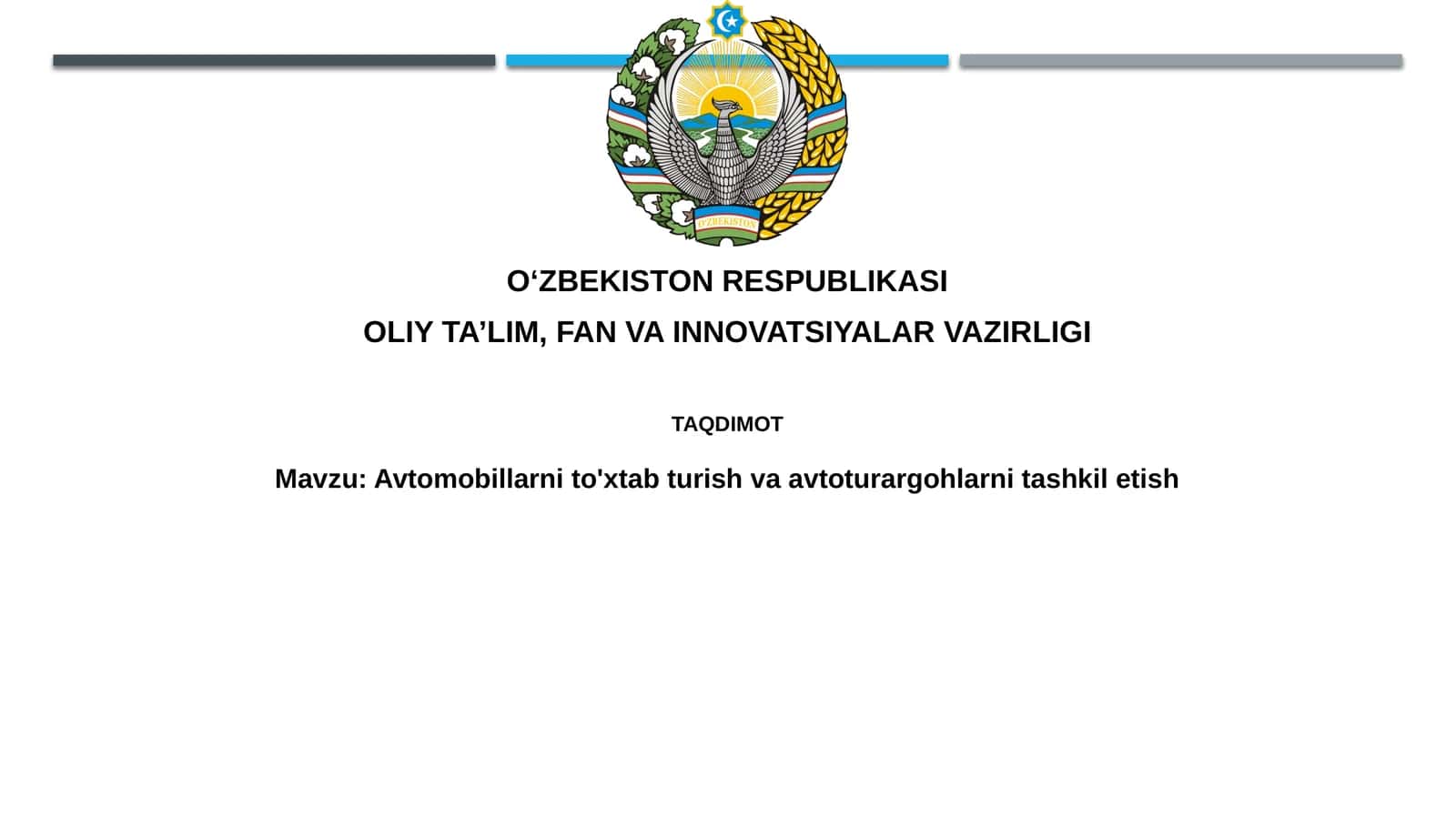 Avtoturargohlar: Ta'riflar, Turlari va Standartlar