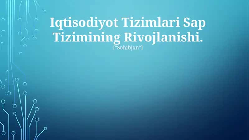 SAP Tizimlari