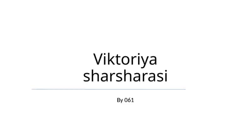 Viktoriya sharsharasi
