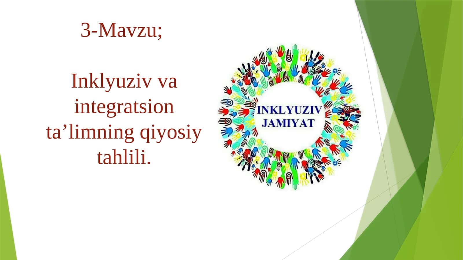 Inklyuziv va integratsion ta’limning qiyosiy tahlili