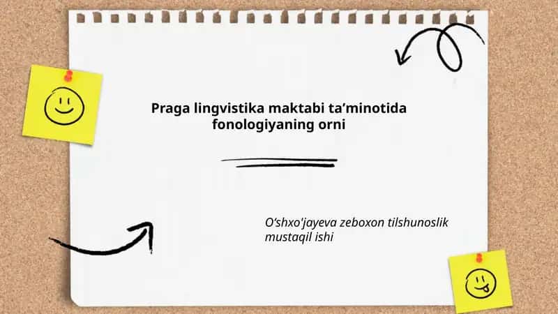 Fonologik sistema tushunchasi Praga maktabida
