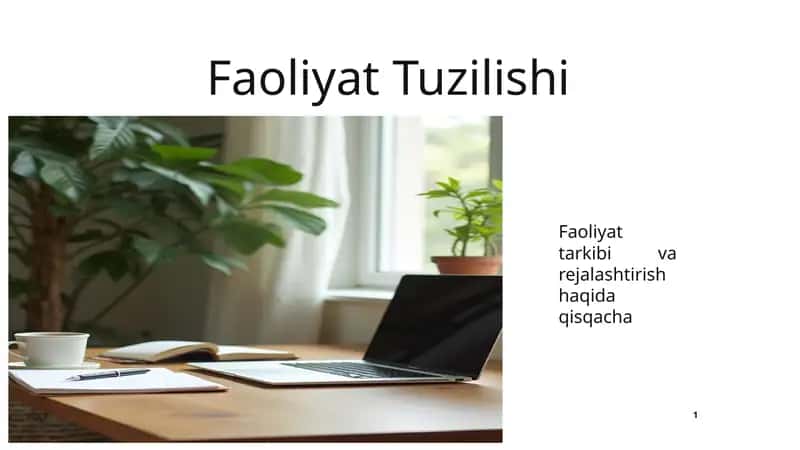 Faoliyat Tuzilishi