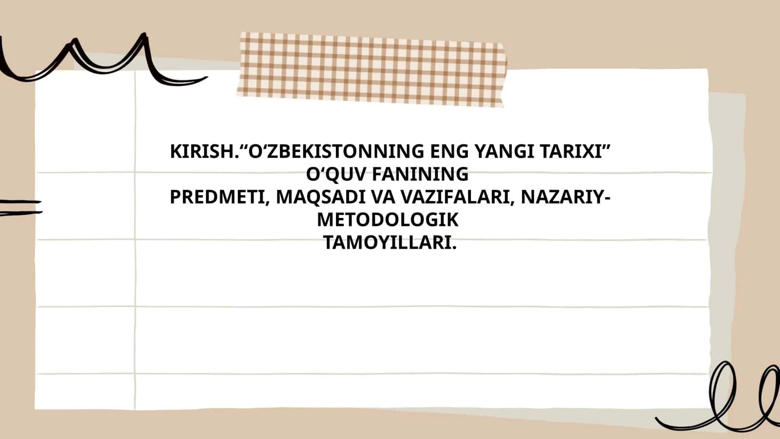 O‘zbekistonning Eng Yangi Tarixi