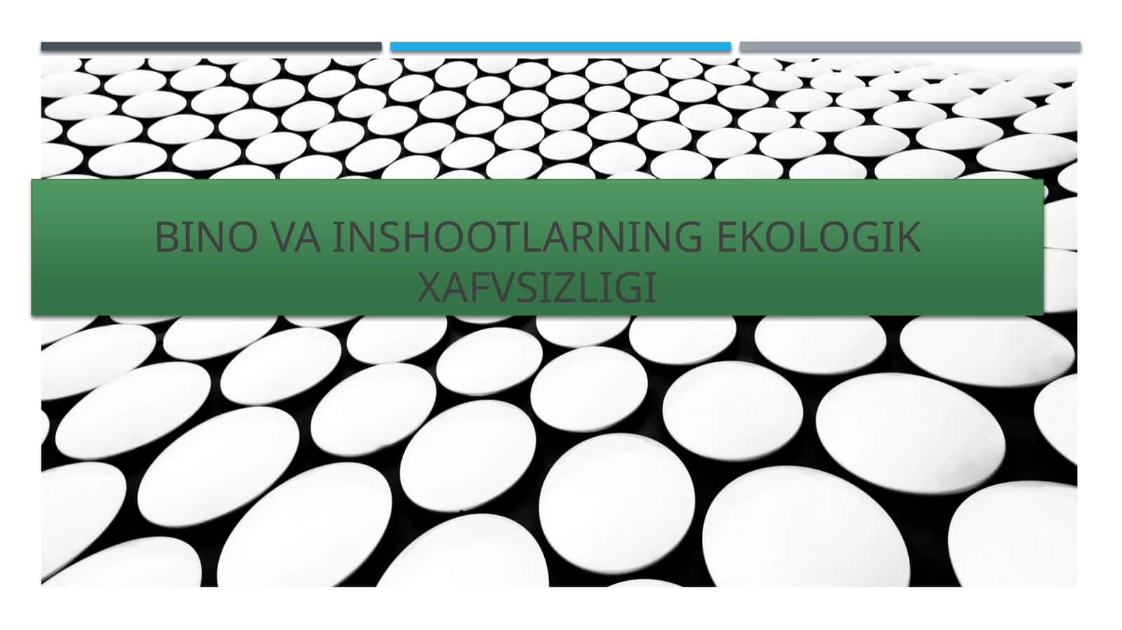 Binovainshootlarning ekologik xavfsizligi