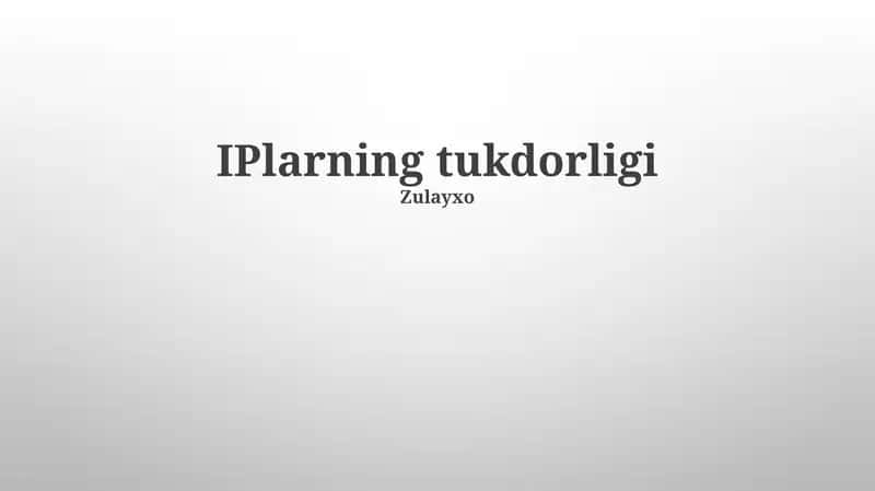 IP-manzilni tekshirish usullari