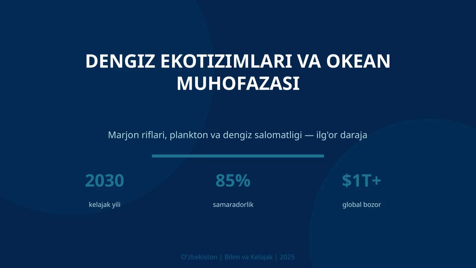 Dengiz ekotizimlari va okean muhofazasi