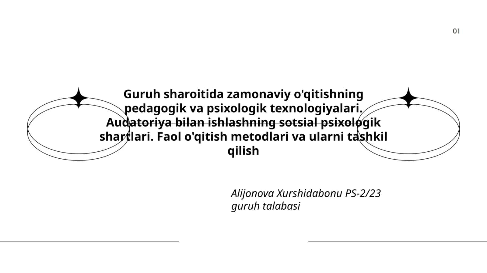 Zamonaviy O'qitishning Pedagogik va Psixologik Texnologiyalari