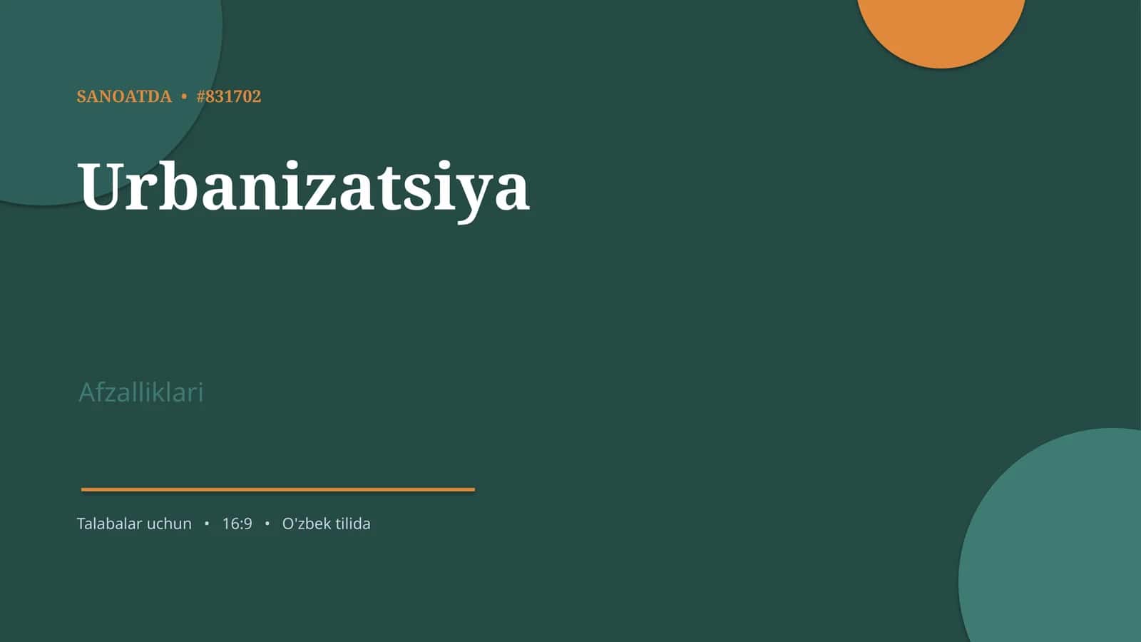 Urbanizatsiya