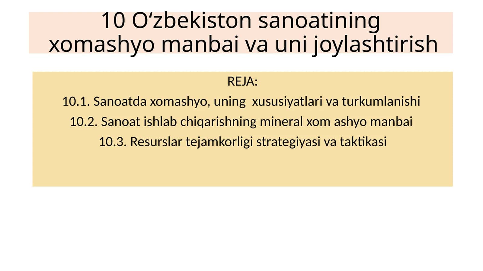 Sanoatda Xomashyo, Uning Xususiyatlari va Turkumlanishi