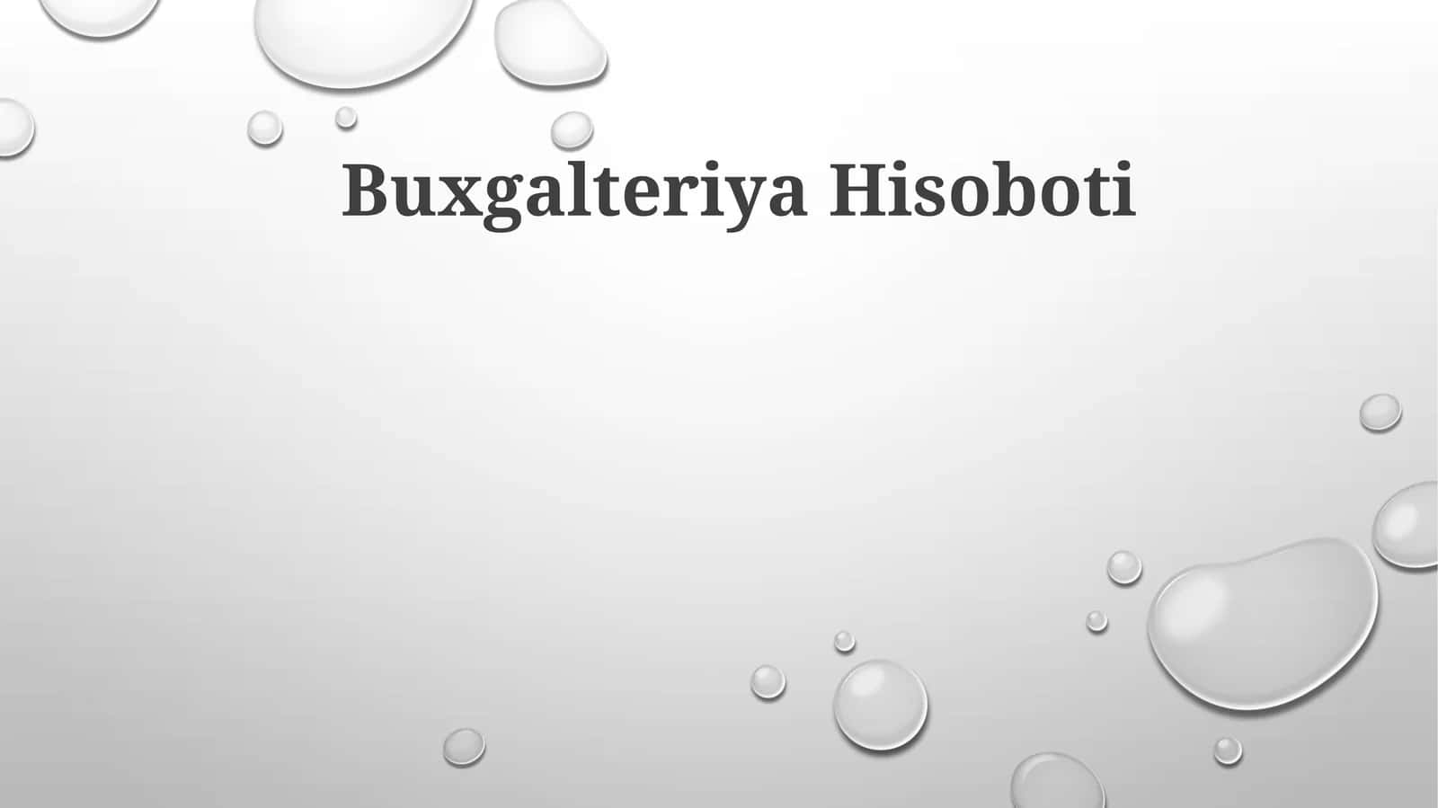 Buxgalteriya Hisoboti