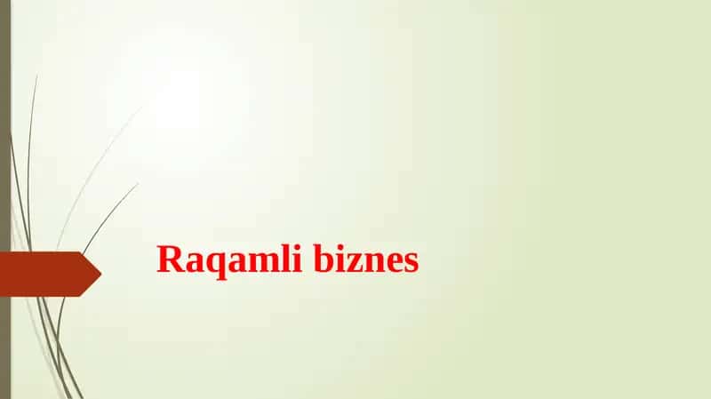 Raqamli biznes