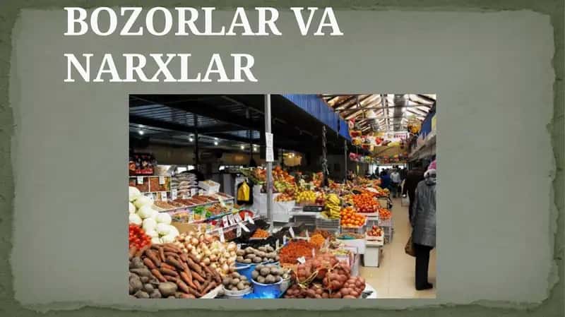 BOZORLAR VA NARXLAR