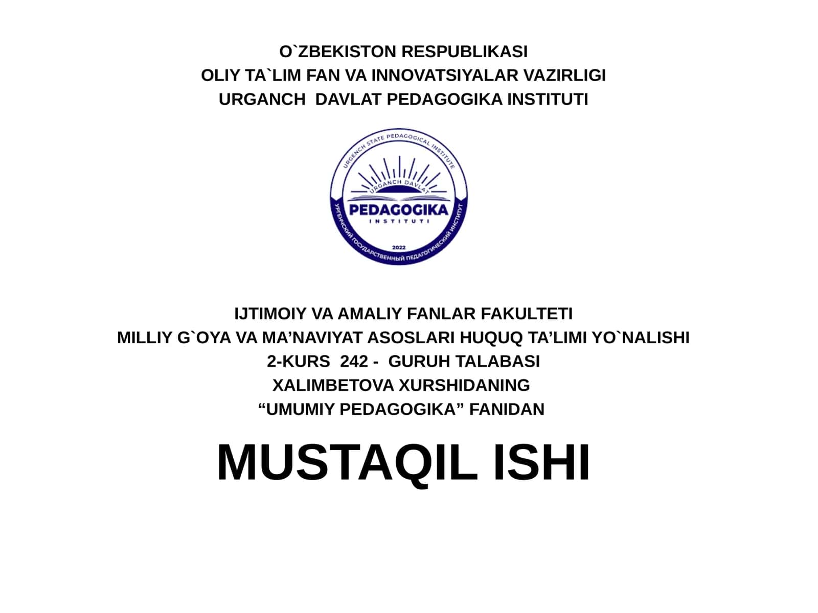 Abu Nasr Farobiyning pedagogik qarashlari