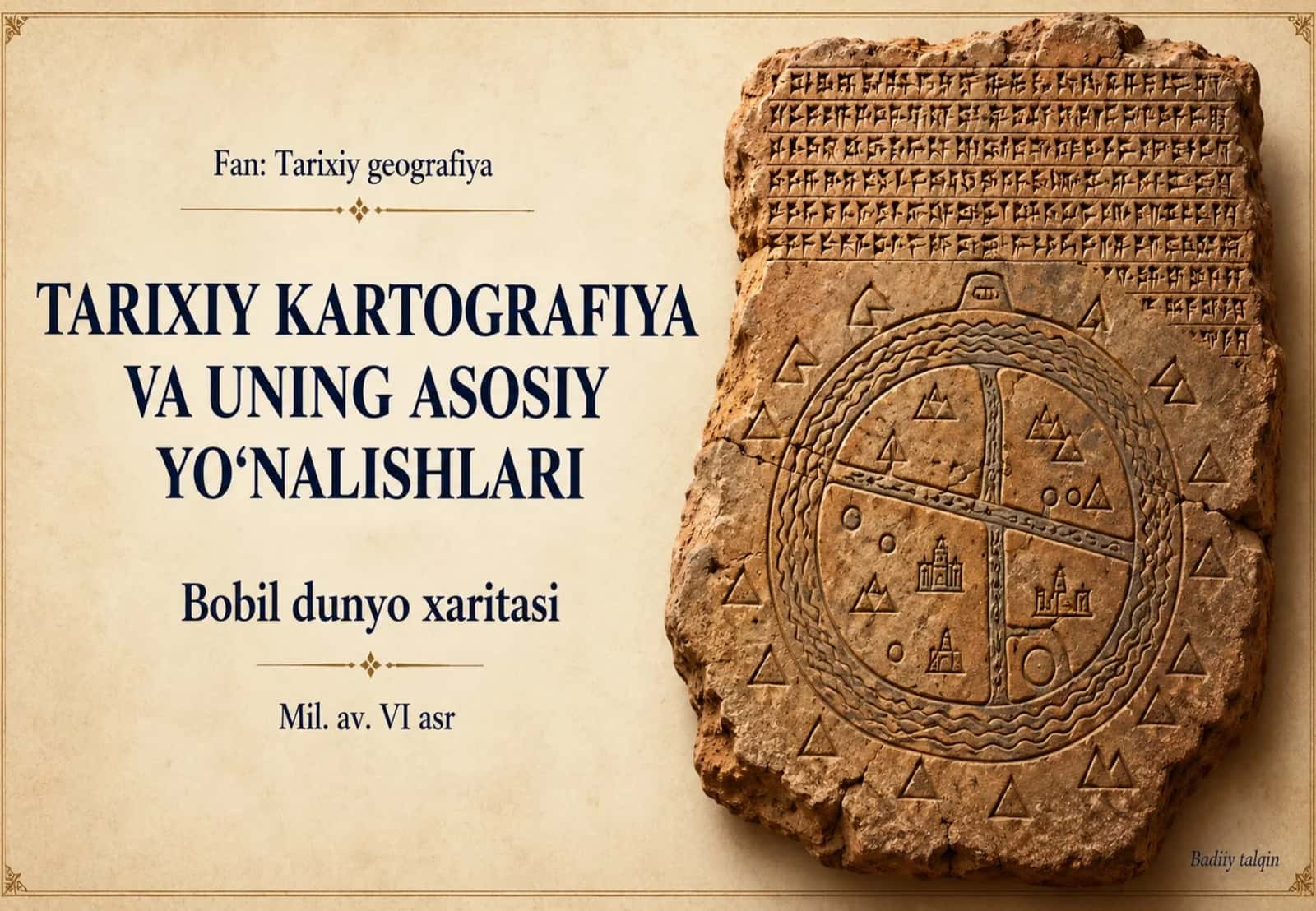 Tarixiy kartografiya va uning asosiy yo‘nalishlari