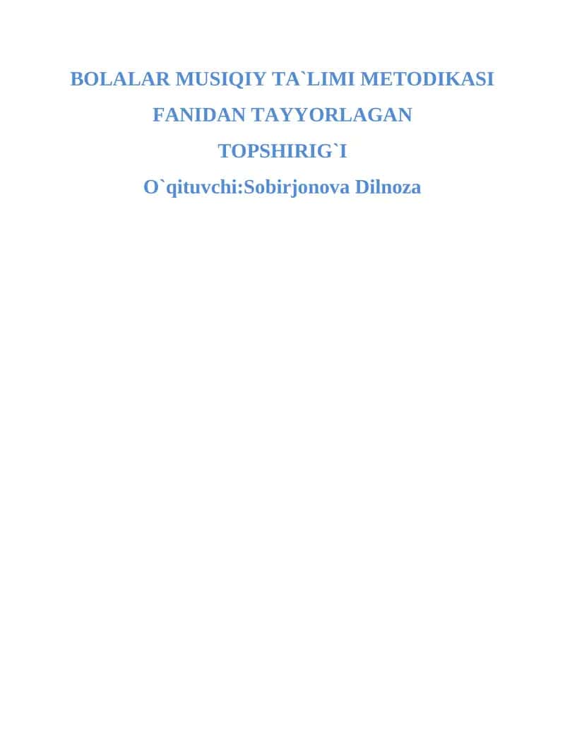 Ertalabki badantarbiyaning metodik xususiyati. Yarim va butun tonlar