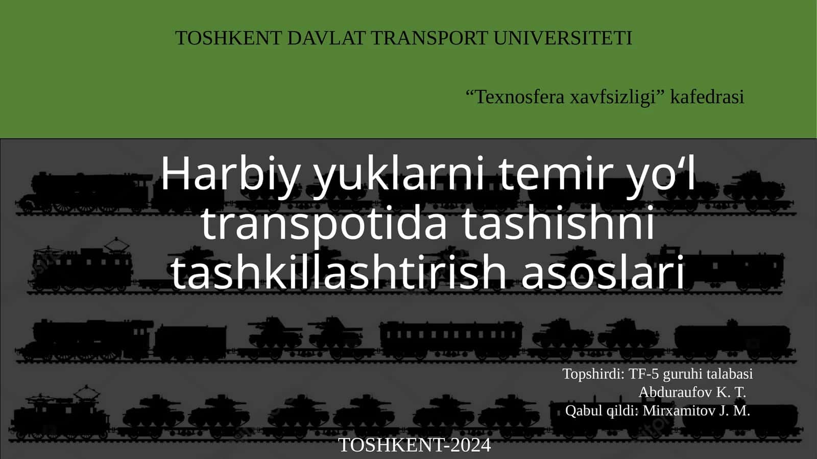 Harbiy yuk va harbiy eshelonlar