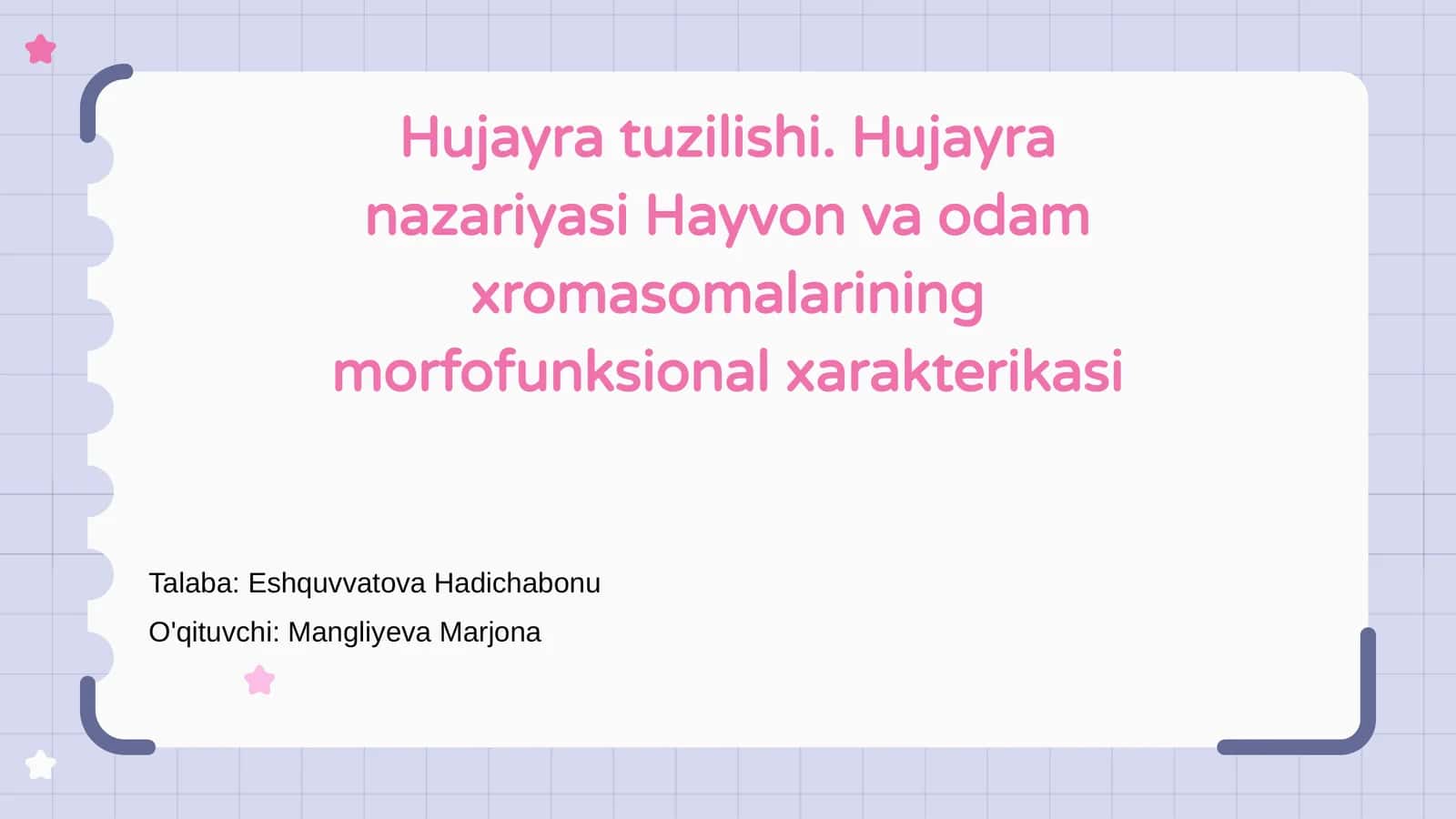 Hujayra tuzilishi