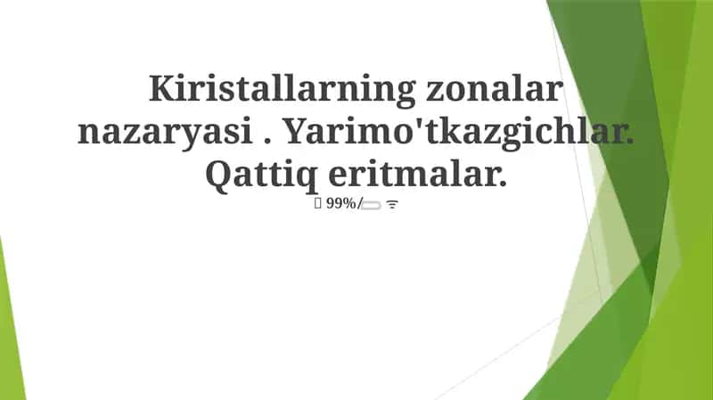Kiristallarning zonalar nazaryasi