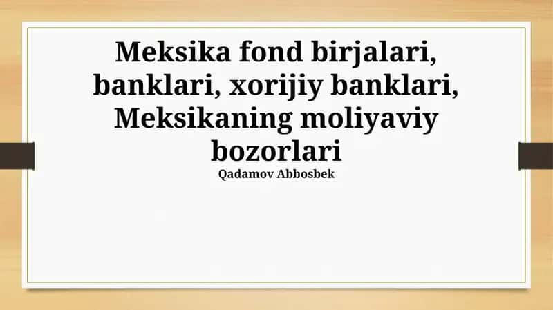 Meksika Fond Birjalari