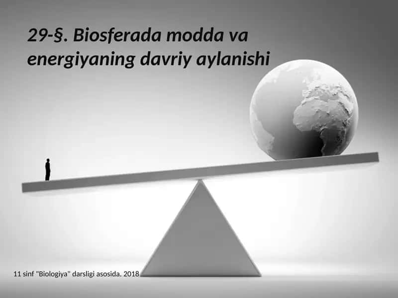 Biosfera modd va energiya ning davriy aylanishi