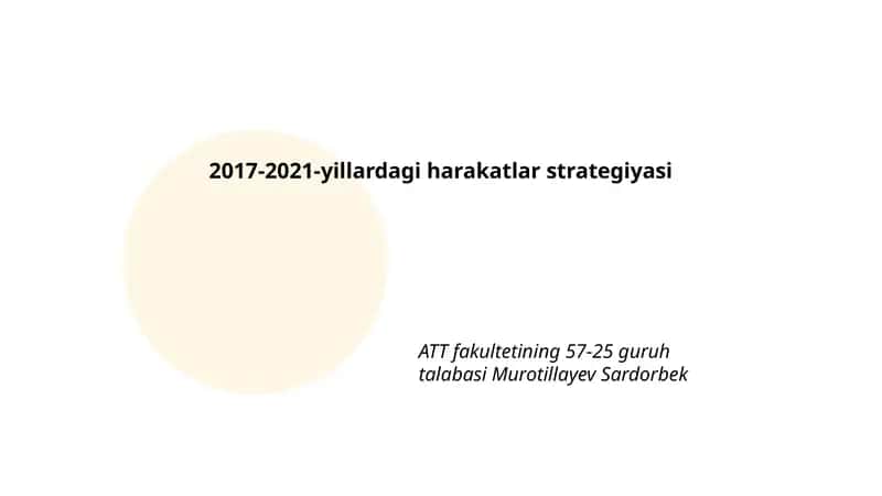 2017-2021-yillardagi harakatlar strategiyasi