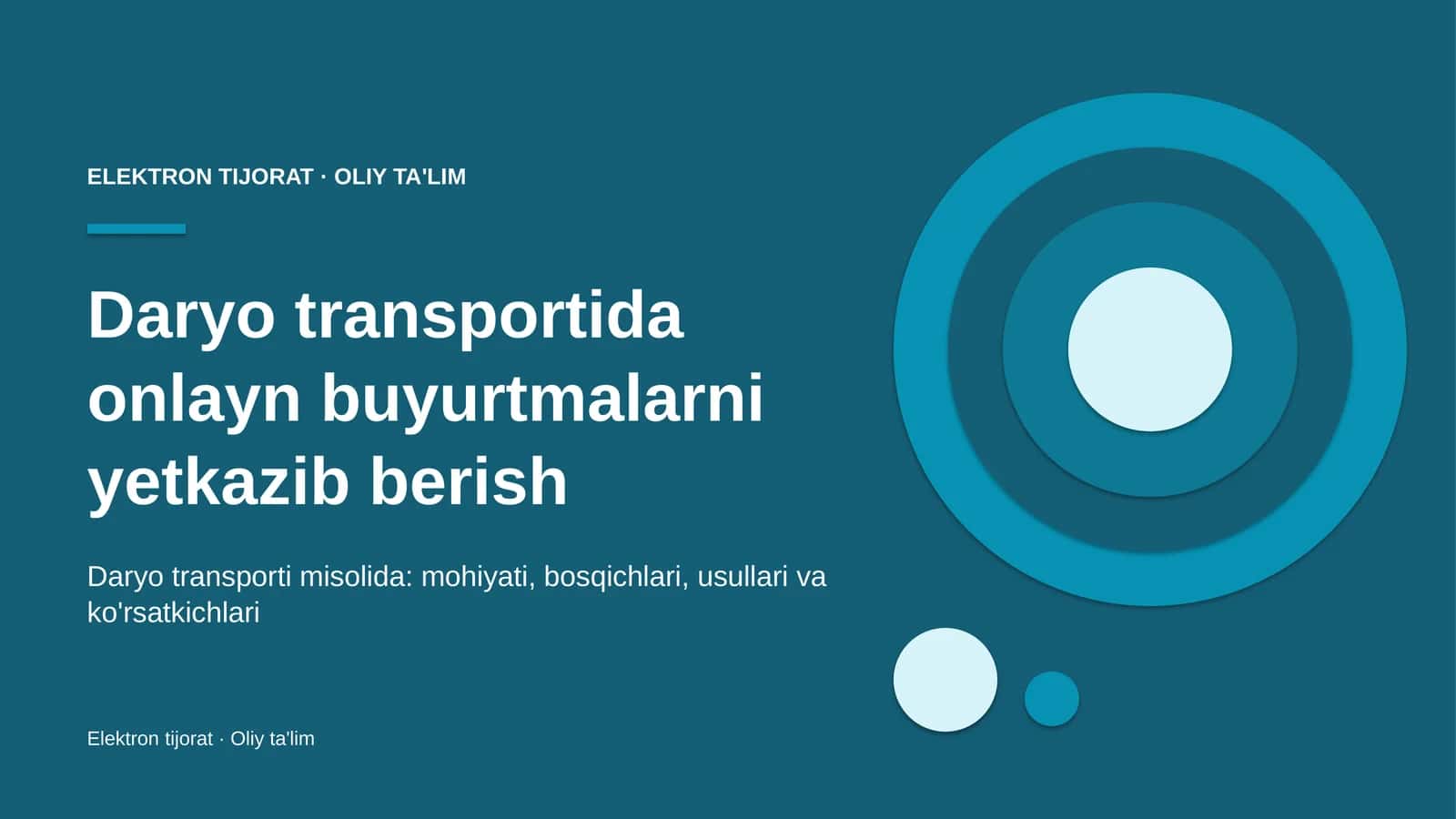 Onlayn buyurtmalarni yetkazib berish: mohiyati
