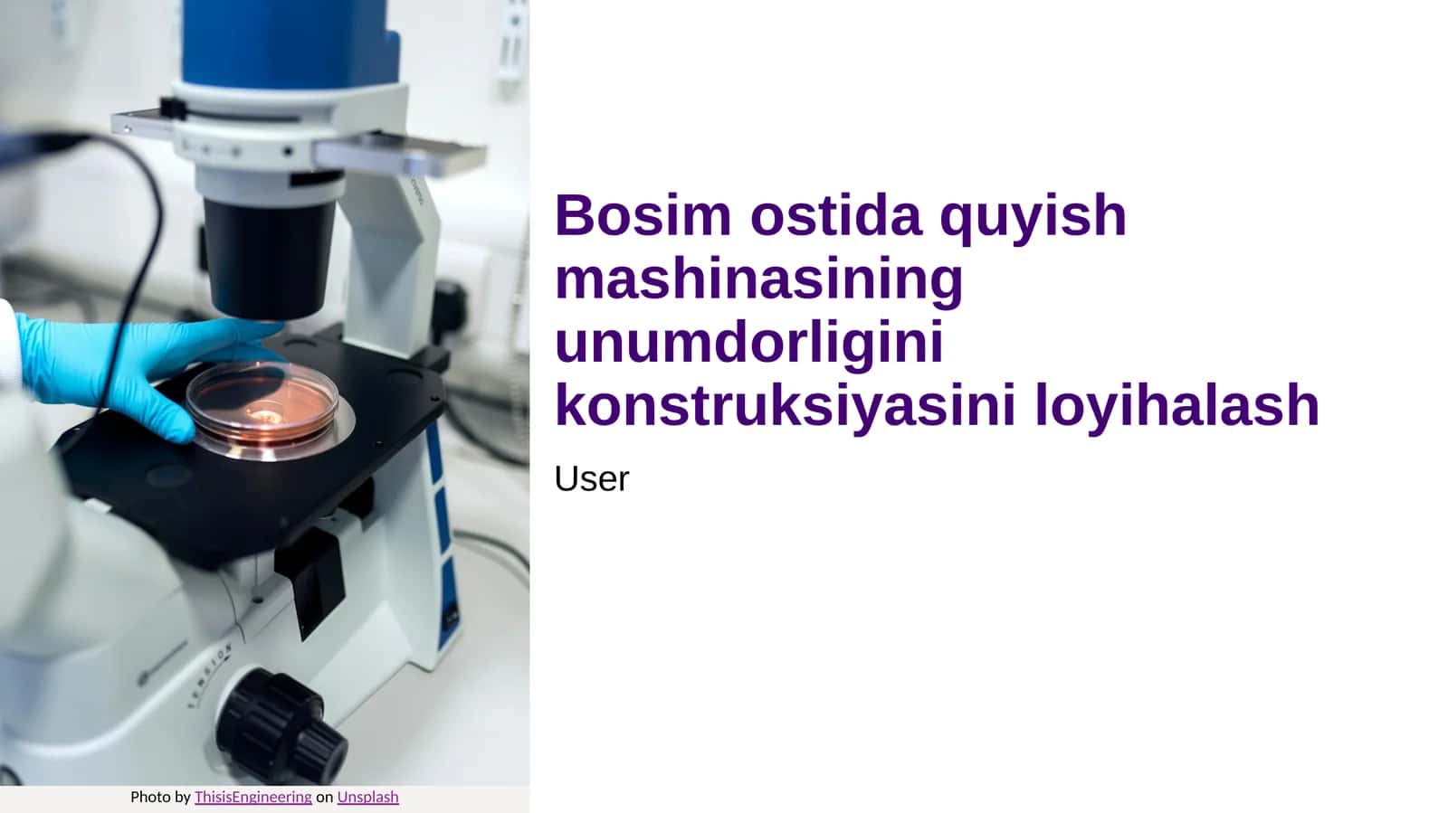 Konstruksiya dizayni va unumdorlik