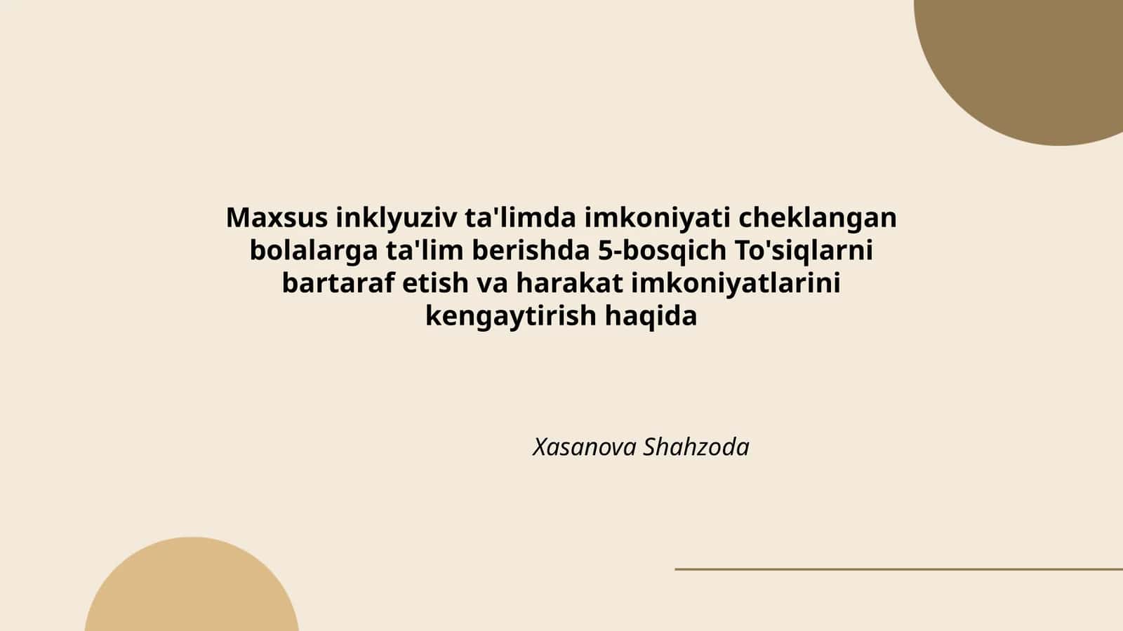 5-bosqich to'siqlarni bartaraf etish va harakat imkoniyatlarini kengaytirish