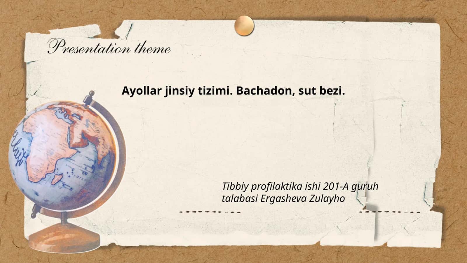 Ayollar jinsiy tizimi. Bachadon, sut bezi