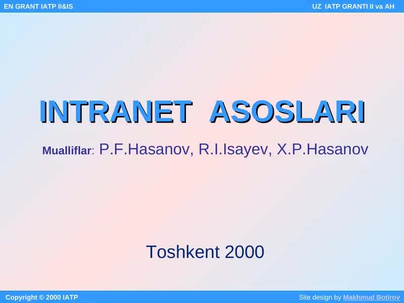 INTRANET ASOSLARI