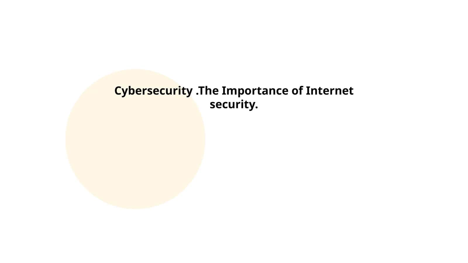 The Importance of Internet Security