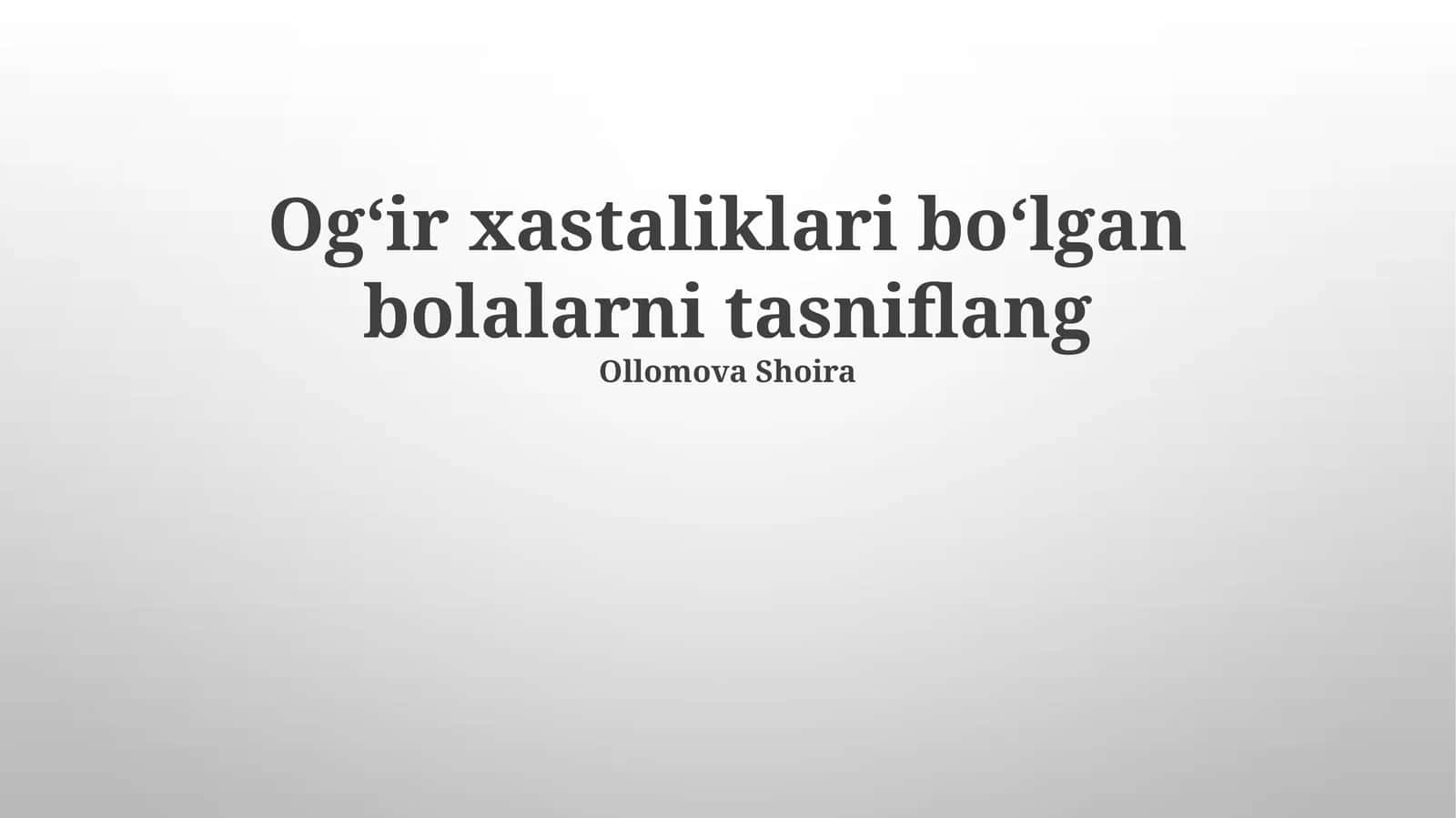 Reanimatsion va intensiv terapiya