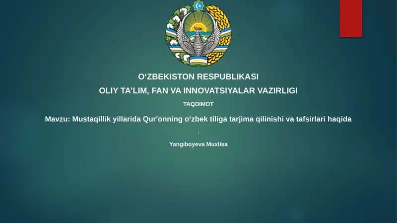 Mustaqillik Yillarida Qur'on Tarjimalari
