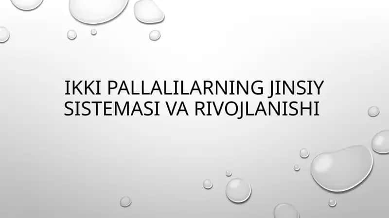 Ikkipallalilarning jinsiys sistemasi va rivojlanishi