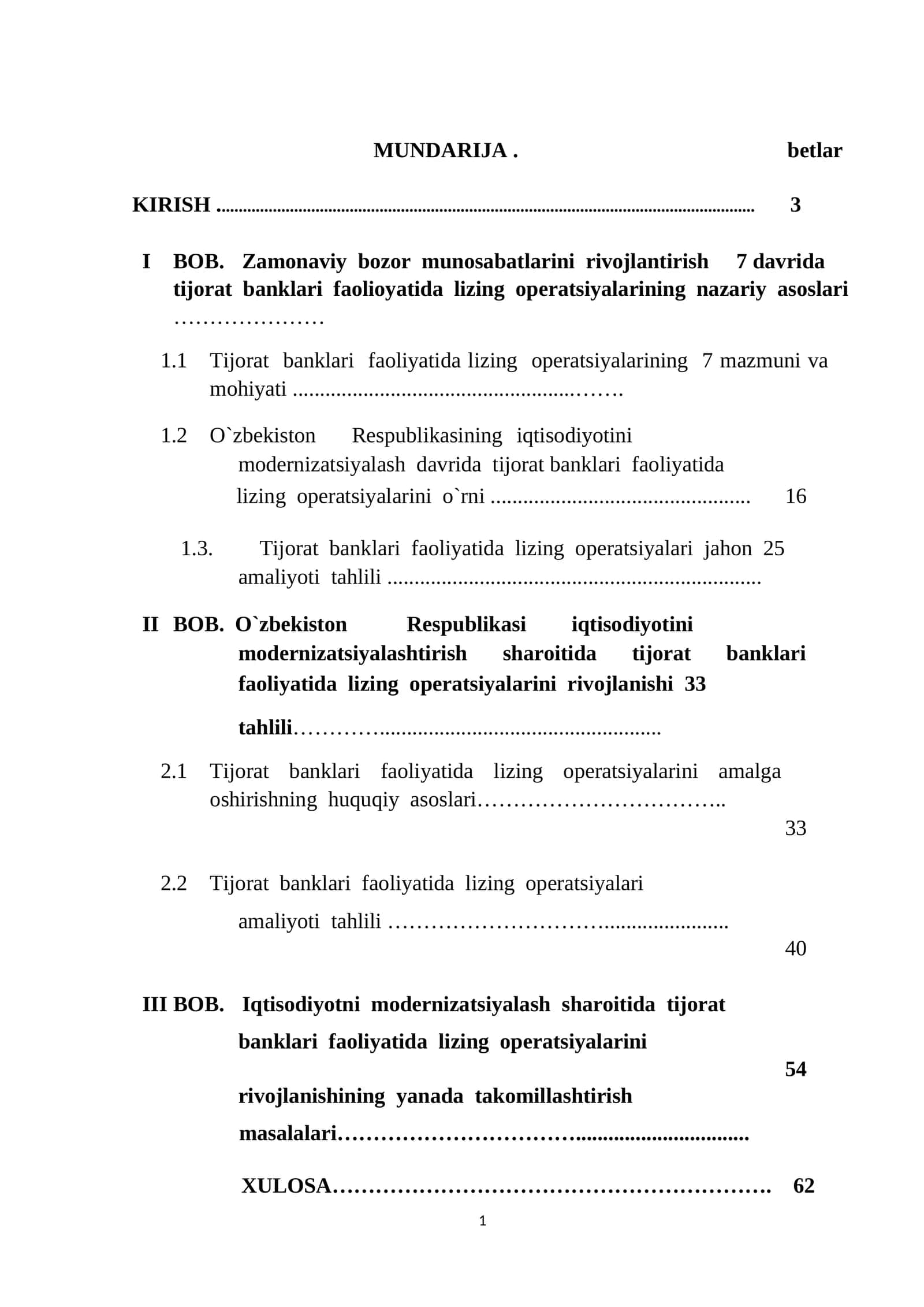 Tijorat banklari mavzusida tayyor bitiruv malakaviy ishi