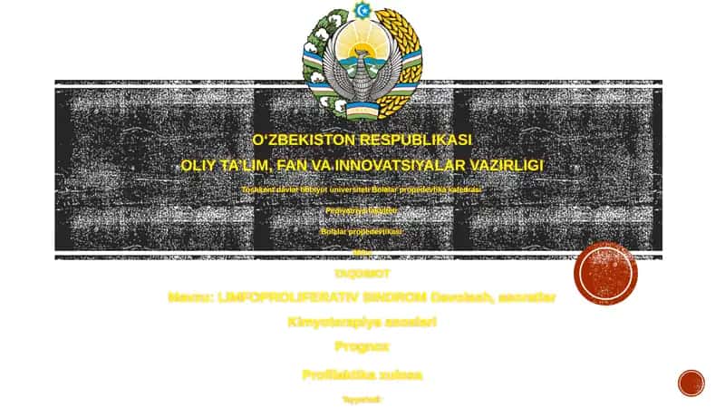 LIMFOPROLIFERATIV SINDROM Davolash, asoratlar