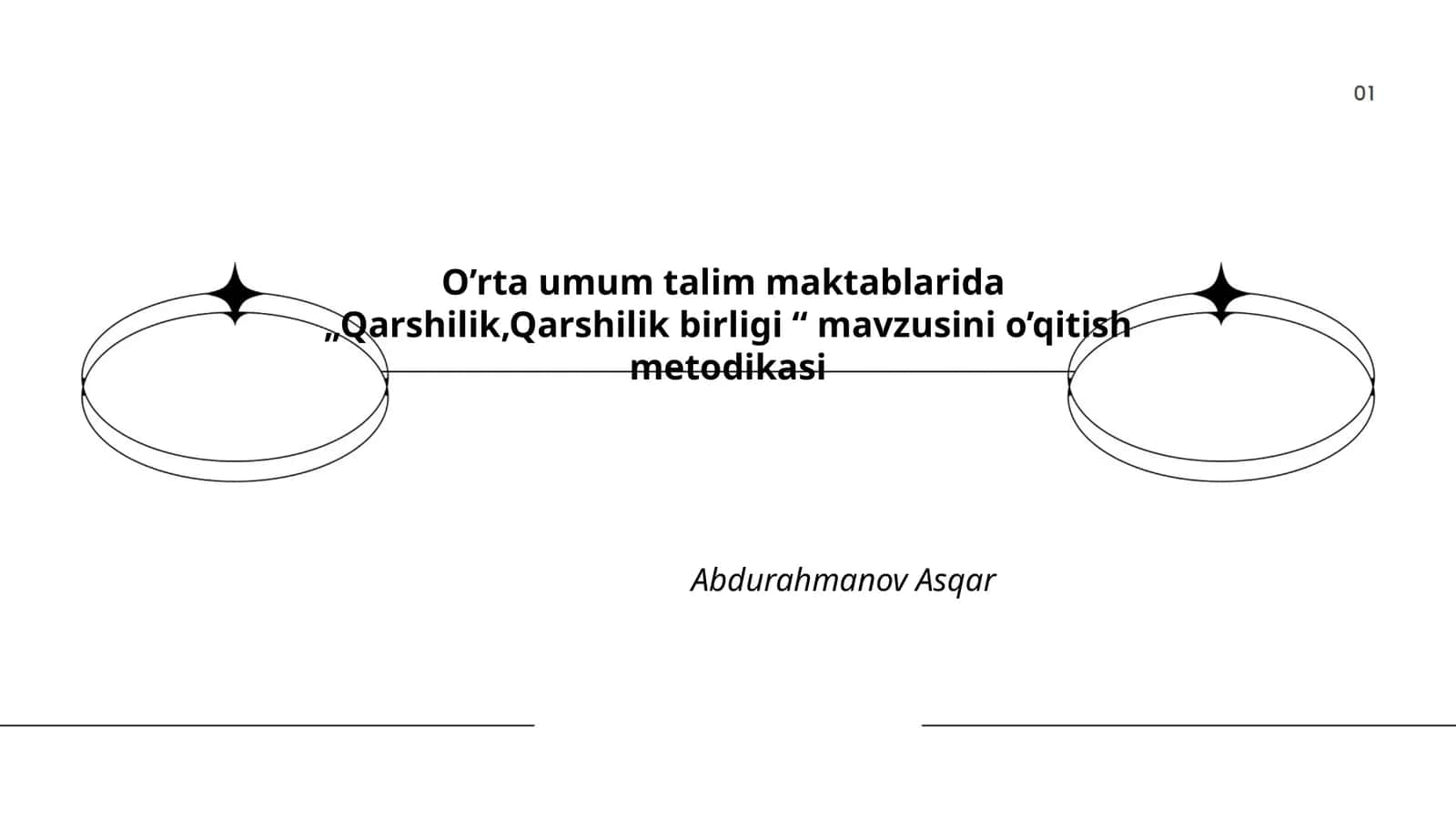 „Qarshilik,Qarshilik birligi “ mavzusini o’qitish metodikasi