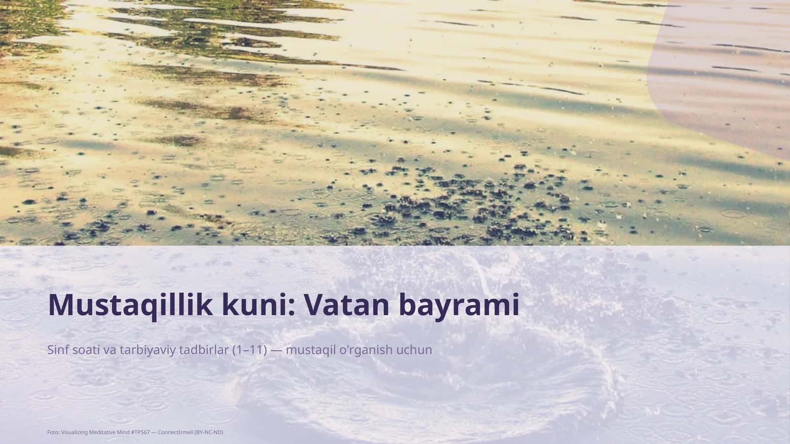 Sinf soati va tarbiyaviy tadbirlar