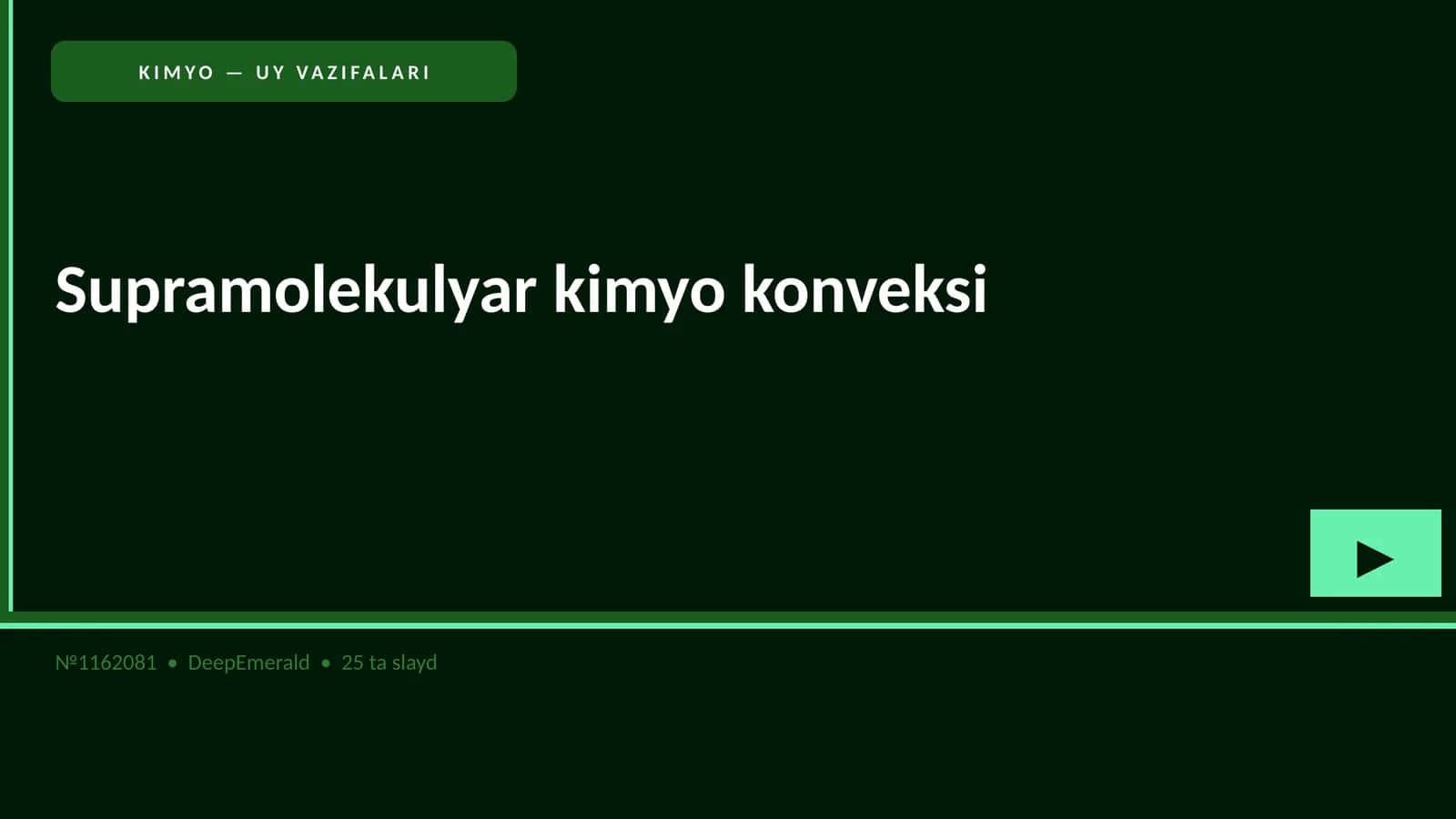 Supramolekulyar kimyo konveksi