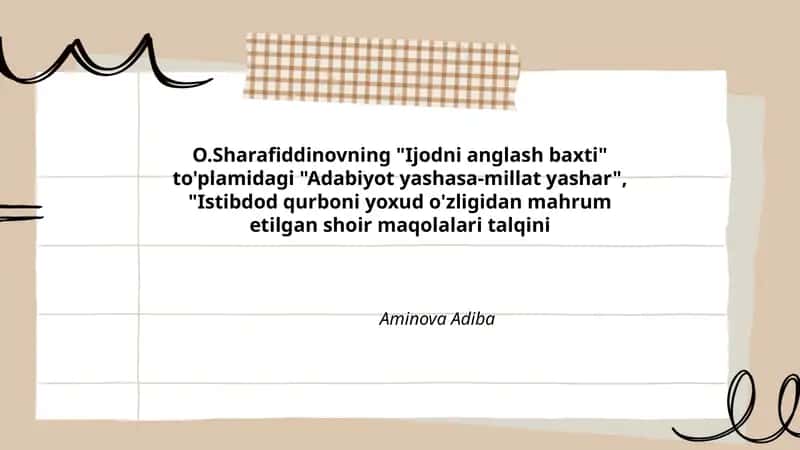 Adabiyot yashasa-millat yashar