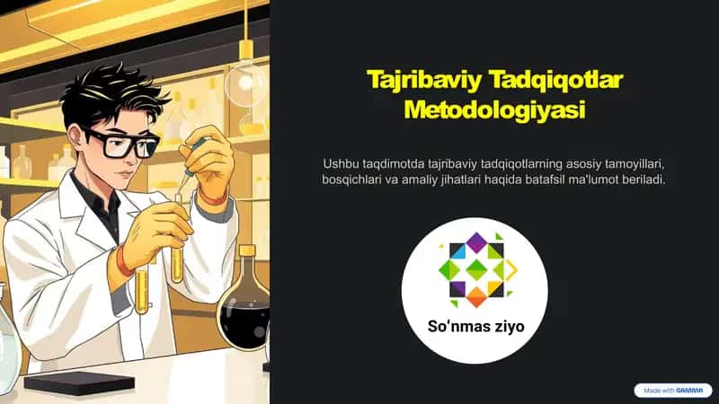 Tajribaviy Tadqiqotlar Metodologiyasi