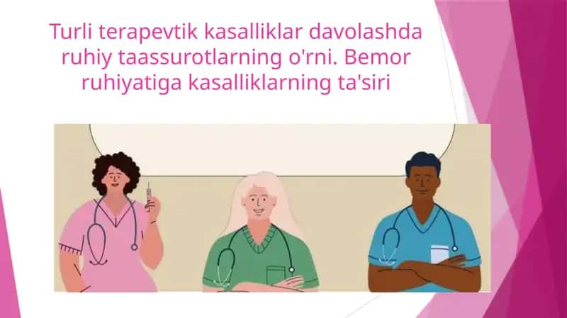 bemor ruhiyatiga kasalliklarning ta'siri