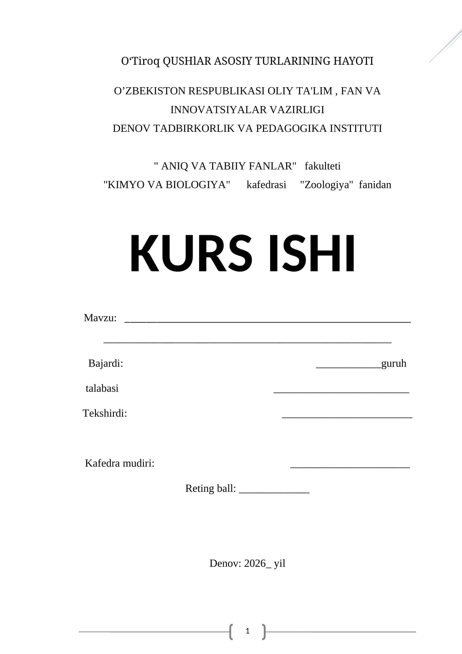 Kakliklar hayoti va biologik xusussiyatlari